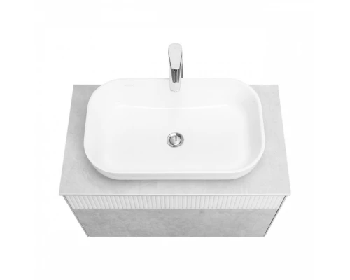 Тумба МАРБЛ 80, 2 ящ., слейт/белый матовый (под раковину MILA 35, MILA 40, ОДРИ Soft 42, ОДРИ Round 