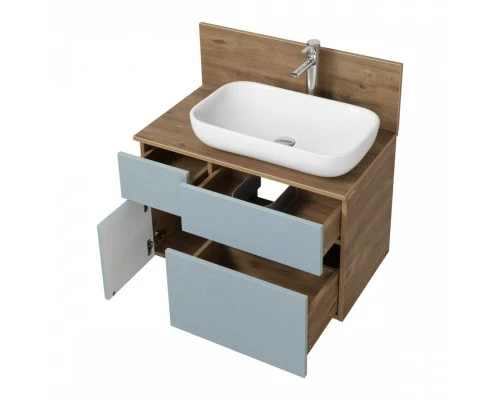 Тумба МИШЕЛЬ 80, дуб рустикальный, фьорд (под раковину ОДРИ 42, MILA 350, ЛОЛА 60)