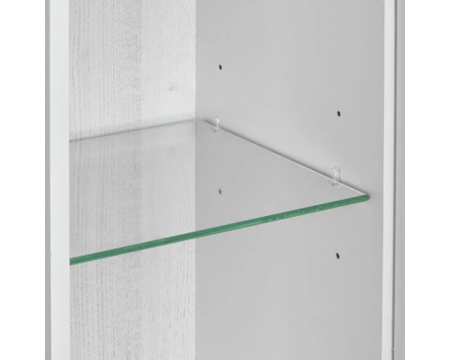 Шкаф САКУРА 35, подвесной, правый, ольха наварра, белый глянец