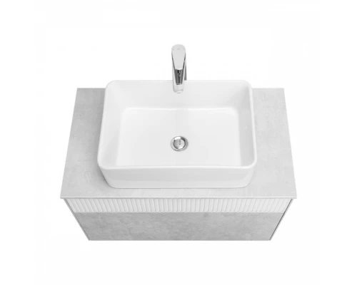 Тумба МАРБЛ 80, 2 ящ., слейт/белый матовый (под раковину MILA 35, MILA 40, ОДРИ Soft 42, ОДРИ Round 