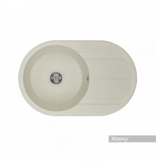 Мойка для кухни  Амира  780x500x211 мм, круглая с крылом, жемчуг