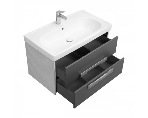 Тумба АР-ДЕКО 85, 2 ящ., серый кобальт (под раковину НЕО КЛАССИК 85)