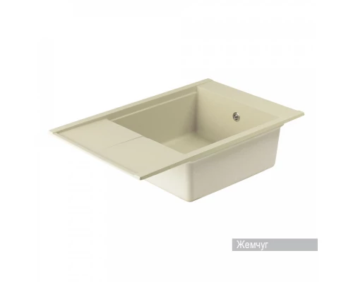 Мойка для кухни Делия 78 787x516x218 мм, прямоуг. с крылом, жемчуг