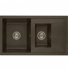 Мойка для кухни  Делия 87 870x510x218 мм, прямоуг. с крылом и доп. чашей, кофе