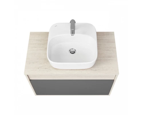 Тумба ЛОФТ УРБАН 80, серый графит, дуб орегон (под раковину MILA 35, MILA 40, ОДРИ 42)