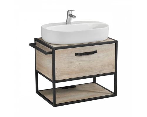 Тумба ЛОФТ ФАБРИК 65, дуб эндгрейн (под раковину ФАБИА 65, ОДРИ Round 62, ОДРИ Soft 42)