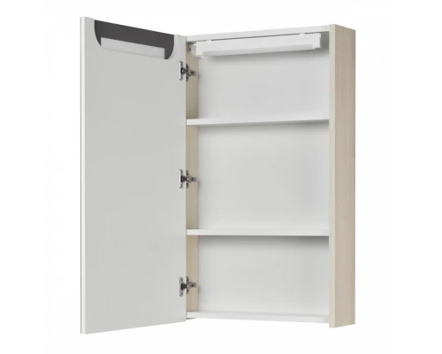 Зеркальный шкаф ВЕРДИ 50, белый, ясень фабрик