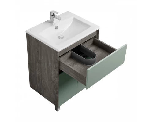 Тумба ФОРЕСТ 60, 1 ящ., 2 дв., дуб рошелье/сумеречный голубой (под раковину ЭЛИНА 60)