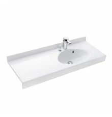 Раковина ОТЕЛЬ 3/1200, правая с навесами и диспенсором