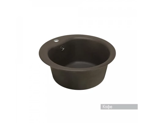 Мойка для кухни  Мида 510x510x210 мм,круглая, кофе