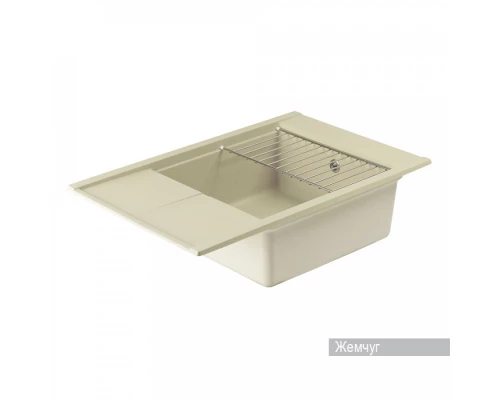 Мойка для кухни Делия 78 787x516x218 мм, прямоуг. с крылом, жемчуг