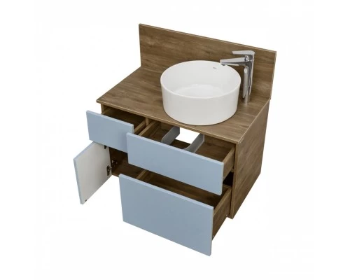 Тумба МИШЕЛЬ 80, дуб рустикальный, фьорд (под раковину ОДРИ 42, MILA 350, ЛОЛА 60)