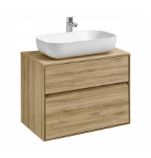 Тумба ЛИБЕРТИ 75, 2 ящ., подвесная, дуб эльвезия (под раковину ЭЛИНА 75, MILA 35, MILA 40, ОДРИ 42)