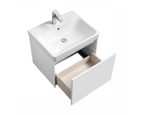 Тумба АСТИ 55, белый матовый/белый глянец  (под раковину АДРИАНА 55)