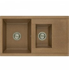 Мойка для кухни  Делия 87 870x510x218 мм, прямоуг. с крылом и доп. чашей, терракот