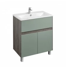 Тумба ФОРЕСТ 75, 1 ящ., 2 дв., дуб рошелье/сумеречный голубой (под раковину ЭЛИНА 75)