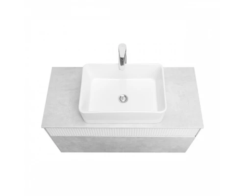 Тумба МАРБЛ 100, 2 ящ., слейт/белый матовый (под раковину MILA 35, MILA 40, ОДРИ Soft 42, ОДРИ Round