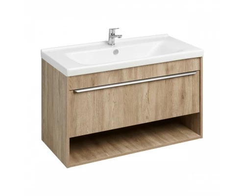 Тумба-умывальник ХОУП 100, 1 ящ., подвесная, орех (под раковину МИРАНДА 100)