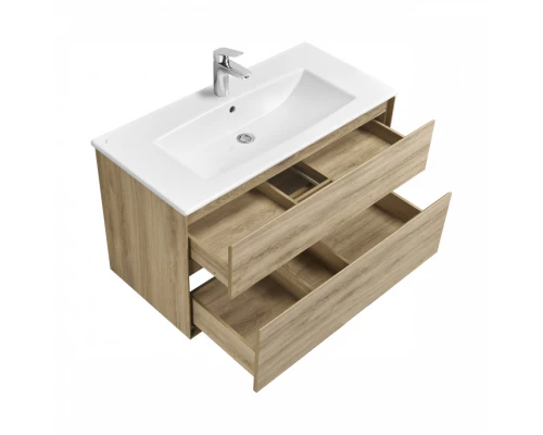 Тумба ЛИБЕРТИ 100, 2 ящ.,подвесная,дуб эльвезия (под р-ну ЭЛИНА 100,ЛОЛА 60,MILA 35,MILA 40,ОДРИ 42)