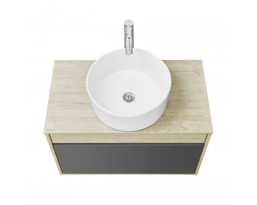 Тумба ЛОФТ УРБАН 80, серый графит, дуб орегон (под раковину MILA 35, MILA 40, ОДРИ 42)