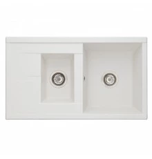 Мойка для кухни  Делия 87 870x510x218 мм, прямоуг. с крылом и доп. чашей, жемчуг