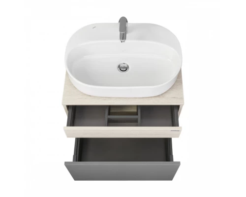 Тумба ЛОФТ УРБАН 65, серый графит, дуб орегон (под раковину MILA 35, MILA 40, ОДРИ 42)