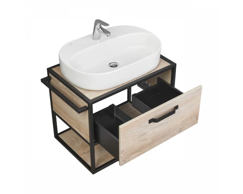 Тумба ЛОФТ ФАБРИК 65, дуб эндгрейн (под раковину ФАБИА 65, ОДРИ Round 62, ОДРИ Soft 42)