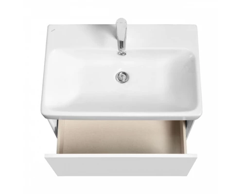 Тумба АСТИ 70, белый матовый/белый глянец  (под раковину АДРИАНА 70)