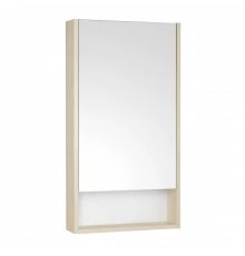 Зеркальный шкаф СКАНДИ 45, белый, дуб верона