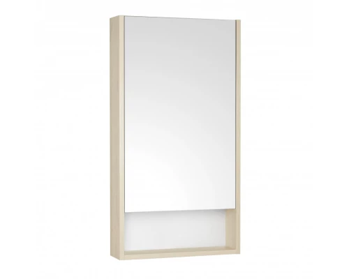 Зеркальный шкаф СКАНДИ 45, белый, дуб верона