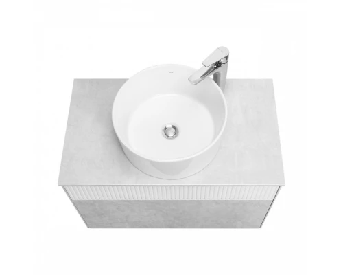 Тумба МАРБЛ 80, 2 ящ., слейт/белый матовый (под раковину MILA 35, MILA 40, ОДРИ Soft 42, ОДРИ Round 