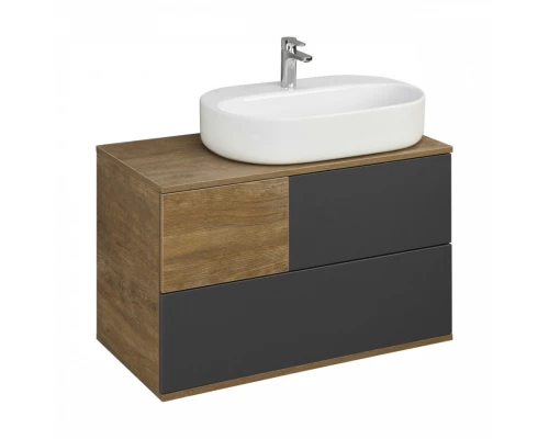 Тумба ТЕРРА 85, дуб кантри, антрацит (под раковину MILA 35, Одри 42, Лола 60)