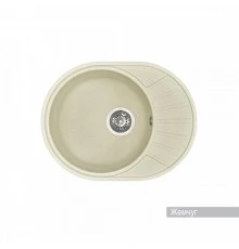 Мойка для кухни  Чезана 568x437x191 мм,круглая с крылом, жемчуг