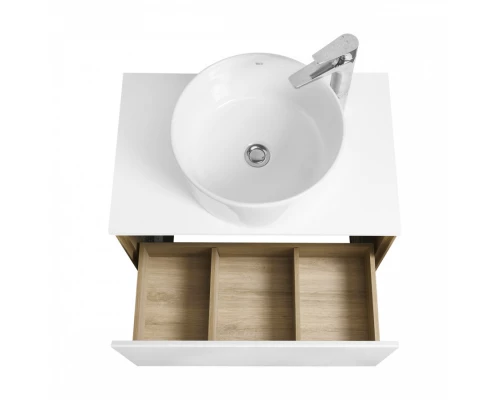 Тумба ЛИБЕРТИ 70, 1 ящ.,подв., дуб эльвезия/бел. гл-ц (под р-ну АДРИАНА 70,MILA 35,MILA 40,ОДРИ 42