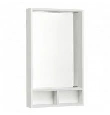 Зеркальный шкаф ЙОРК 50, белый, выбеленное дерево