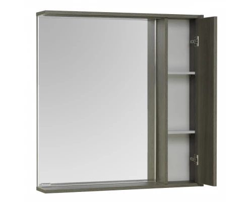 Зеркальный шкаф СТОУН 80, грецкий орех