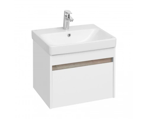 Тумба МАРТИ 55, подвесная, белая, ясень шимо (под раковину АДРИАНА 55)