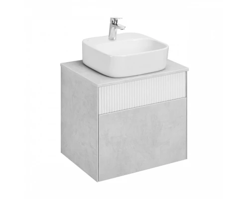 Тумба МАРБЛ 60, 2 ящ., слейт/белый матовый (под раковину MILA 35, MILA 40, ОДРИ Soft 42)