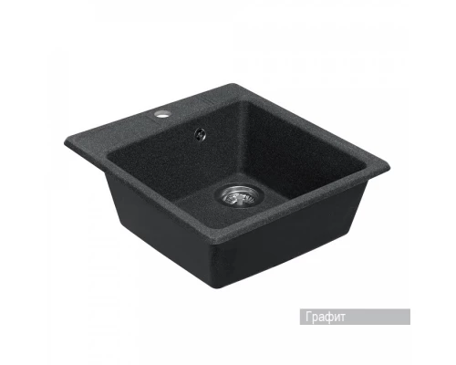 Мойка для кухни  Парма  510x470x175 мм, квадратная, графит