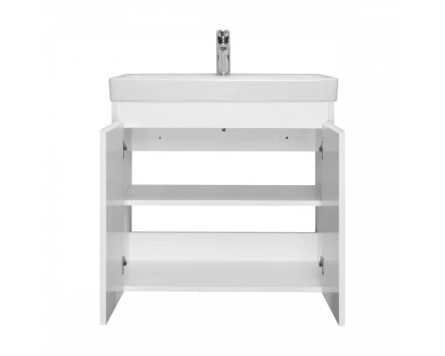 Тумба СКАНДИ DOORS 70, универс., 2 дв., белый глянец/белый матовый (под раковину АДРИАНА 70)