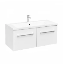 Тумба МАДРИД 100 М, 2 ящика, белая (под раковину АЙРИС 100, АЙРИС М 100, ПРЕМЬЕР 100, ПРЕМЬЕР М 100)