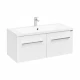 Тумба МАДРИД 100 М, 2 ящика, белая (под раковину АЙРИС 100, АЙРИС М 100, ПРЕМЬЕР 100, ПРЕМЬЕР М 100)