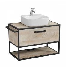 Тумба ЛОФТ ФАБРИК 80, дуб эндгрейн (под раковину ФАБИА 80, VICTORIA-N 80, ОДРИ)