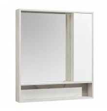 Зеркальный шкаф ФЛАЙ 80, белый, дуб крафт