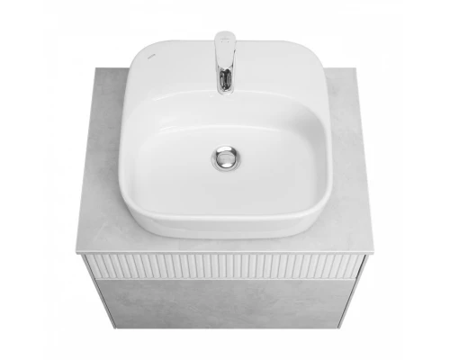 Тумба МАРБЛ 60, 2 ящ., слейт/белый матовый (под раковину MILA 35, MILA 40, ОДРИ Soft 42)