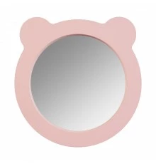 Зеркало КАСПЕР МИШКА , круглое, розовый матовый