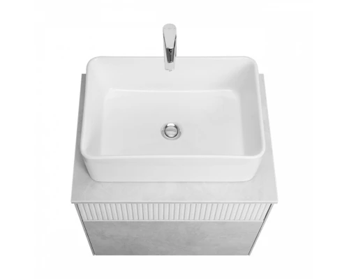 Тумба МАРБЛ 60, 2 ящ., слейт/белый матовый (под раковину MILA 35, MILA 40, ОДРИ Soft 42)