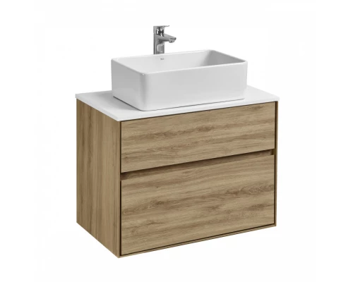 Тумба ЛИБЕРТИ 75, 2 ящ., подвесная, дуб эльвезия (под раковину ЭЛИНА 75, MILA 35, MILA 40, ОДРИ 42)