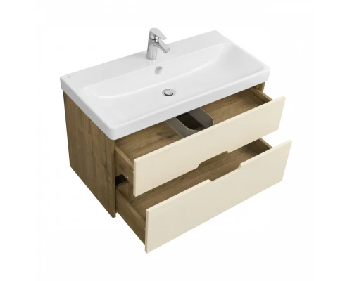 Тумба ОЛИВИЯ 90, бежевый, дуб велл (под раковину АДРИАНА 90)