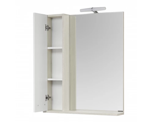 Зеркальный шкаф БЕККА 70, белый, дуб сомерсет